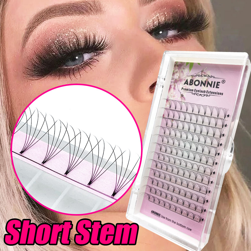 ABONNIE Velvet Short Stem Russ - đánh giá và giá Eyelash Extension For Asian Eyes
