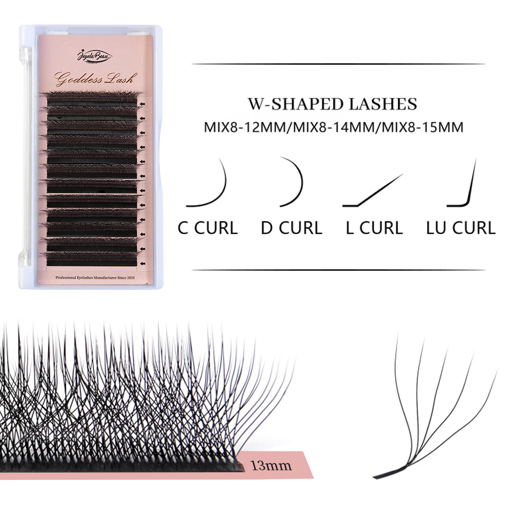 Goddess W3D 4D 5D M Curl Eyela - đánh giá và giá Eyelash Extension Human Hair