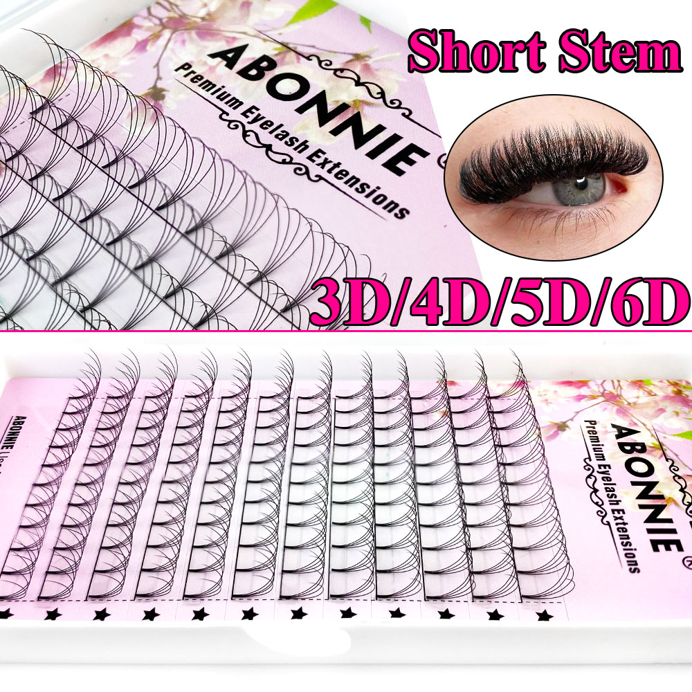 Abonnie Thân Ngắn Premade Ngườ - đánh giá và giá Eyelash Extension Human Hair