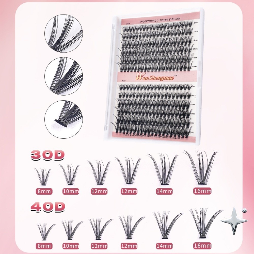 8-16mm Length False Eyelashes  - đánh giá và giá Eyelash Extension Natural Look